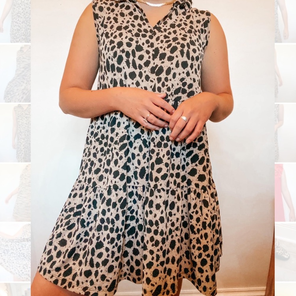 Leopard print dress size L.